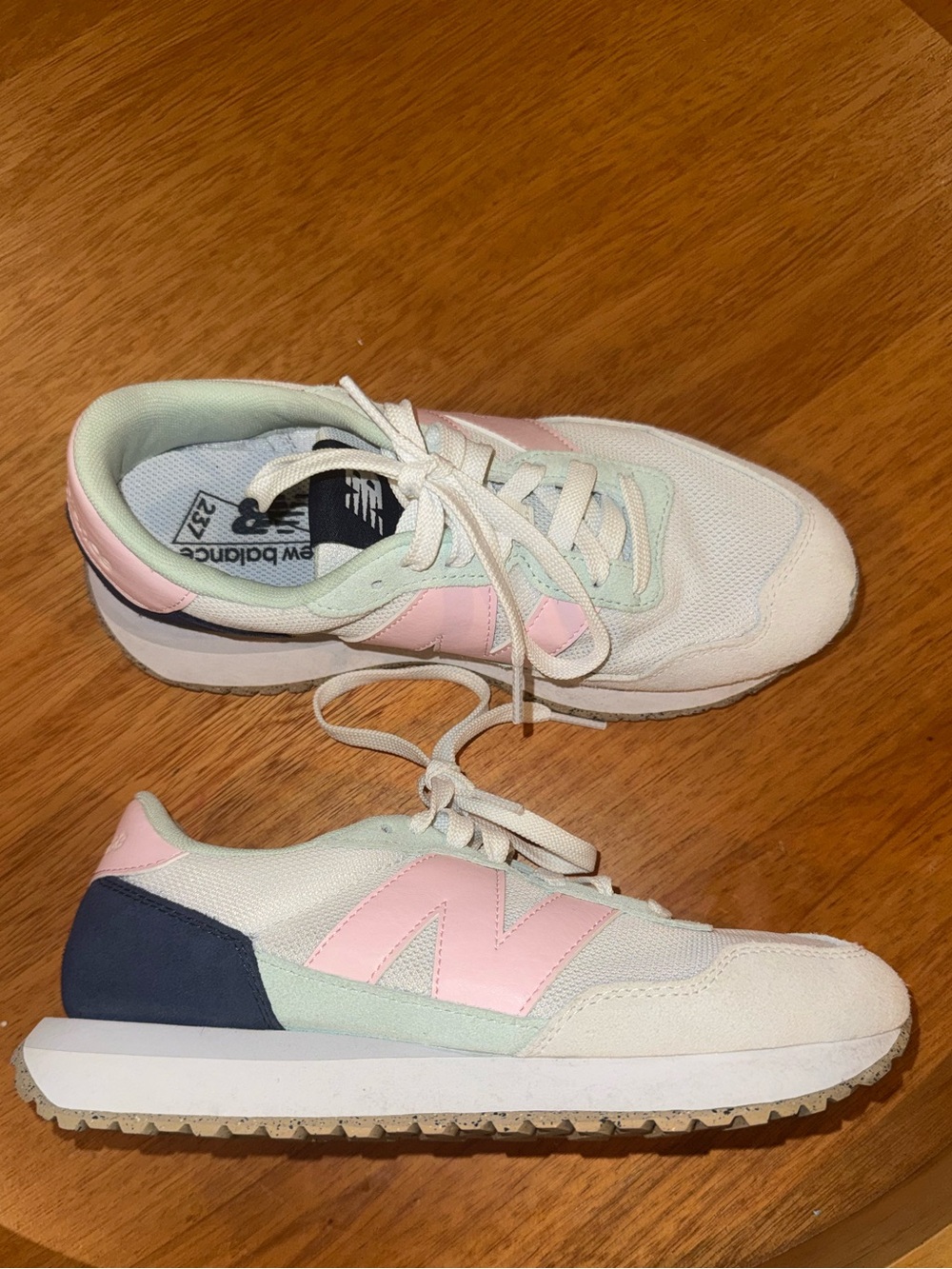 New Balance 237 Sneakers with Pink & Mint Accents